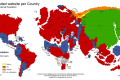 بين إمبراطوريتي جوجل وفيسبوك: خريطة مبتكرة للعالم حسب المواقع الأكثر زيارةً