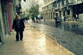 بالصور: الأمطار الغزيرة تنهال على دمشق ..والثلوج تزيّن ريفها