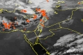 الأقمار الصناعية ترصد الغيوم الماطرة والرعدية في البحر المتوسط 10/2/2015