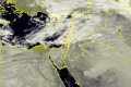 الأقمار الصناعية ظهر اليوم الجمعة ترصد الغيوم الماطرة شرق البحر المتوسط