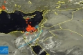 الأقمار الصناعية ترصد الغيوم الرعدية في البحر المتوسط وسيناء هذه الأثناء | 8/10/2014