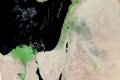 لوحة ربانية لسماء فلسطين وجنوب بلاد الشام من ارتفاع 721 كيلومتر