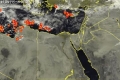 انتشار العواصف الرعدية في البحر المتوسط