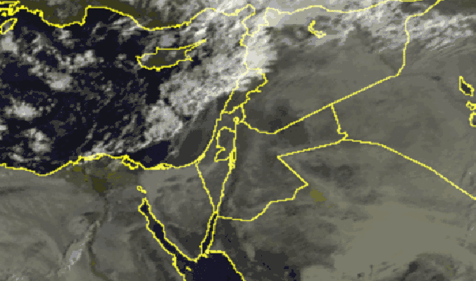 حركة الغيوم الماطرة في شرق المتوسط
