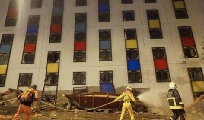 | شاهد | هنا تايوان | هذا ما فعله زلزال الثلاثاء بفندق ضخم: مشهد مرعب