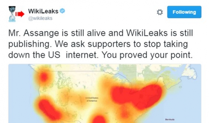 ويكيليكس: أسانج حي.. ويعلن المسؤولية عن عطل الإنترنت