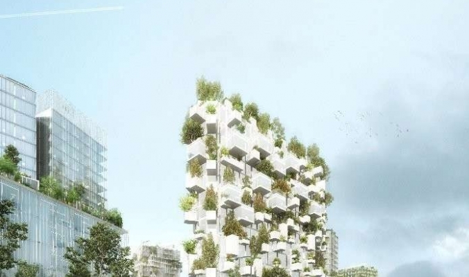 «الغابة البيضاء» برج سكني في باريس يضم 2000 شجرة