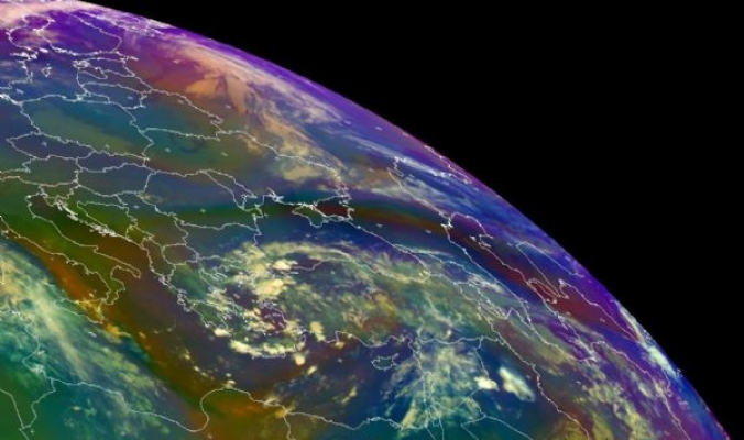 كميات كبيرة من الغيوم تغطي السواحل الشرقية لبلاد الشام وشرق المتوسط