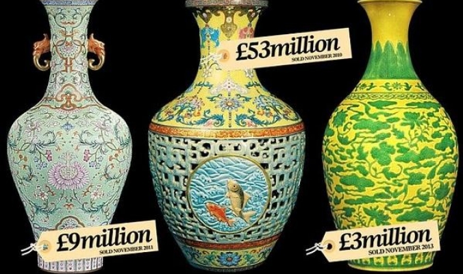 بالصور .. جنون الفازات الأثرية الصينية يصل بثمنها إلى 53 مليون إسترليني