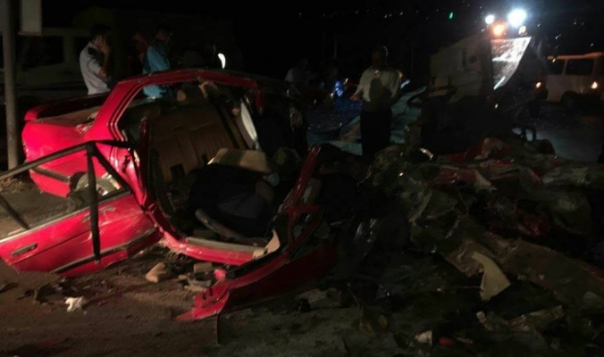 بالصور ..إصابة عائلة كاملة بجراح خطيرة في حادث سير مروّع في طوباس