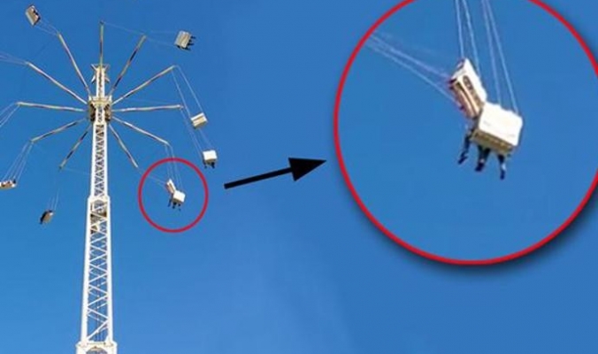 فيديو: لحظات مرعبة لاصطدام عربة ملاهي بأخرى على ارتفاع 2000 قدم